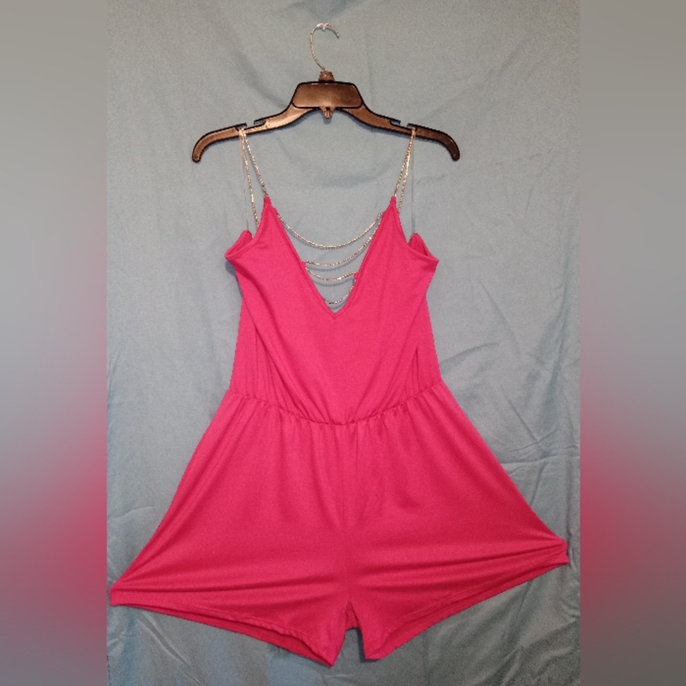 Hot pink one piece/jumper. Plus Size (1x) from CitiTrends